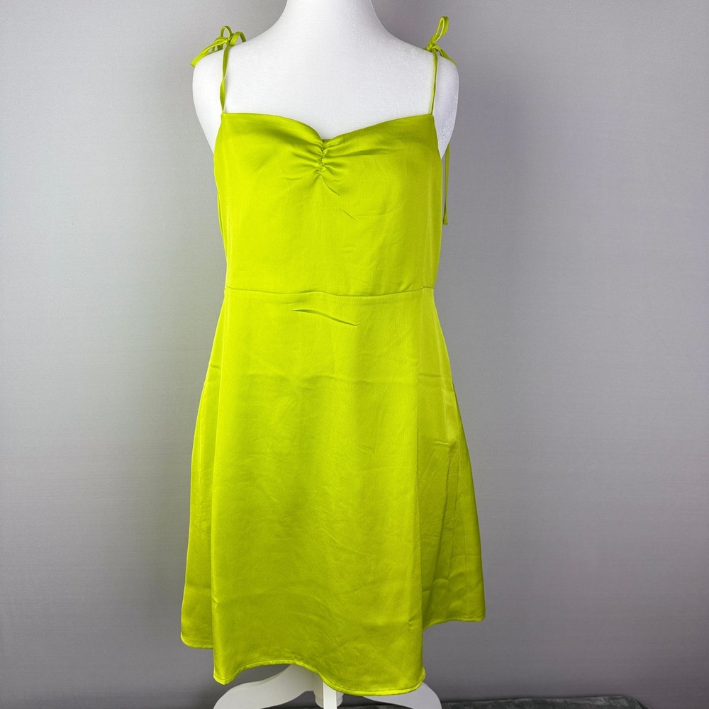 BP Womens‎ Dress Medium Green Sleeveless Tie Strap Mini Party Cocktail